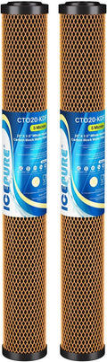 ICEPURE 5 Micron 20" x 2.5" Whole House Activated Carbon and KDF Water Filter by ICEPURE
