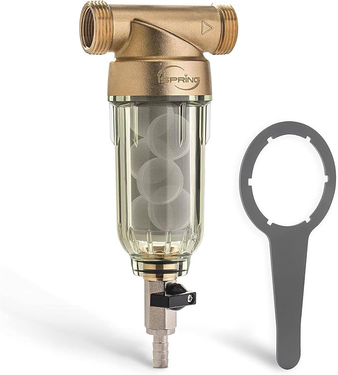 iSpring WSP-100SL Reusable Whole House Spin Down Sediment Water Filter by iSpring