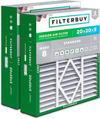 Filterbuy 20x20x5 Air Filter MERV 8 Essential Dust & Allergy Defense, Pleated by Filterbuy