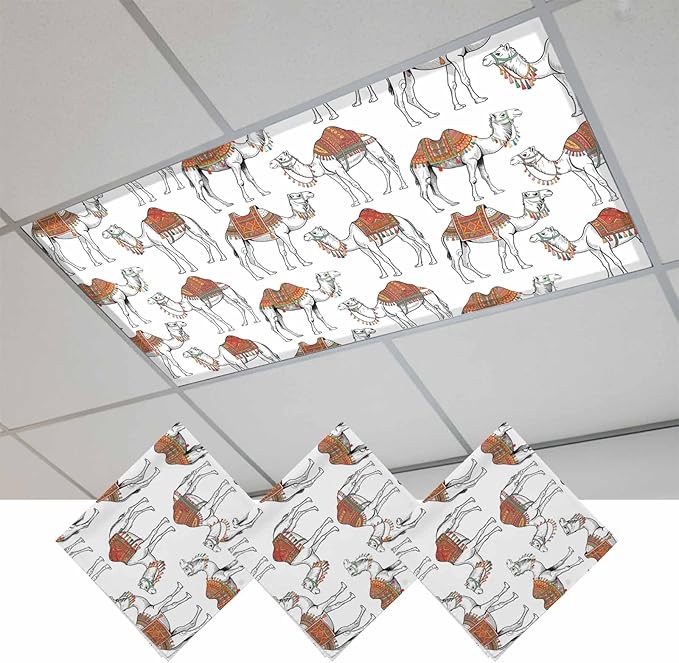 3 Pack Fluorescent Light Cover, Sand Camel Light Covers by Unknown