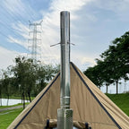 SoloWilder Wood Stove Pipe 2.36" Spark Arrestor Stovepipe Rain Cap Stainless - Image 6