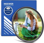 NEEWER 77mm Black Diffusion 1/8 Filter, Soft Dreamy Cinematic Effect, Ultra by Neewer