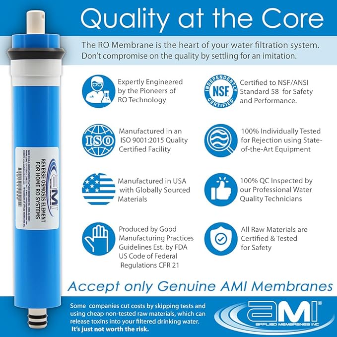 APPLIED MEMBRANES INC. 75 GPD Reverse Osmosis Membrane | RO Membrane Water - Image 3