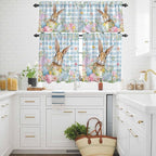 Kitchen Curtains Tiers and Valance Set of 3, Easter Light Filtering Window - Image 3