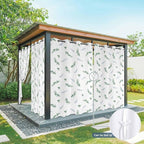 Leaf Outdoor Curtains for Patio Summer Jugal Leaves Pastoral Plant Waterproof - Image 7