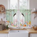 Easter Kitchen Curtains 45 Inch Long 2 Panel Set, Rod Pocket Window Treatment by Unknown