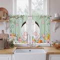 Easter Kitchen Tier Curtains 45 Inch Long 2 Panel Set, Rod Pocket Short Window by Unknown