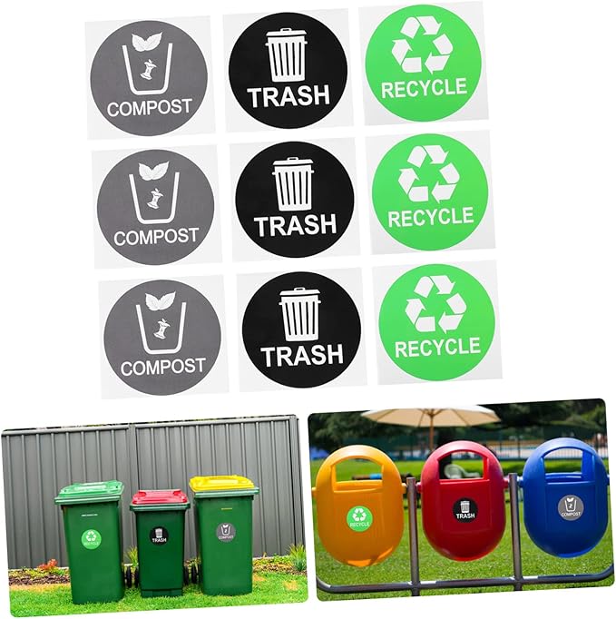 9pcs Garbage Classification Stickers - Image 5