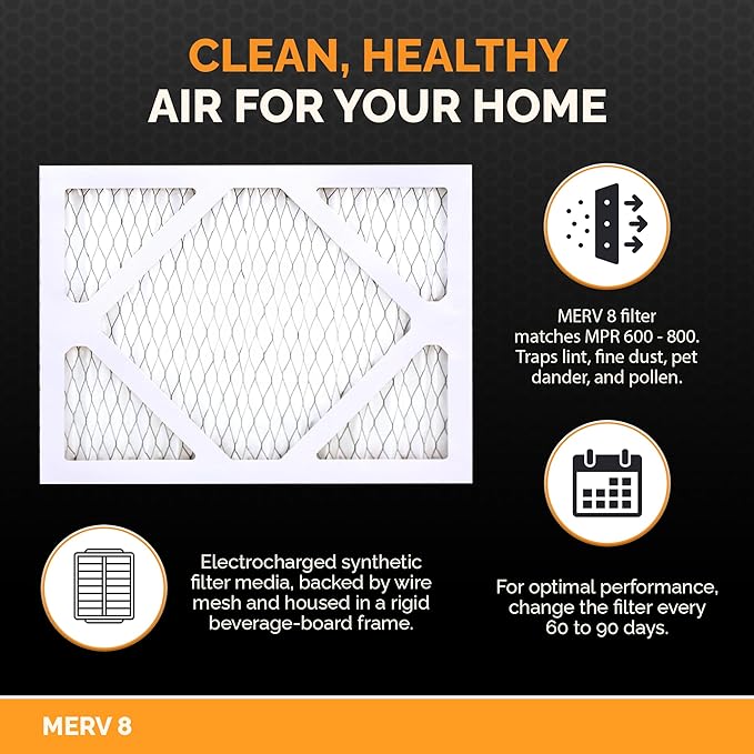 Tiger Tough 24x24x2 Air Filter MERV 8 MPR 600-800, High-Performance Pleated - Image 3