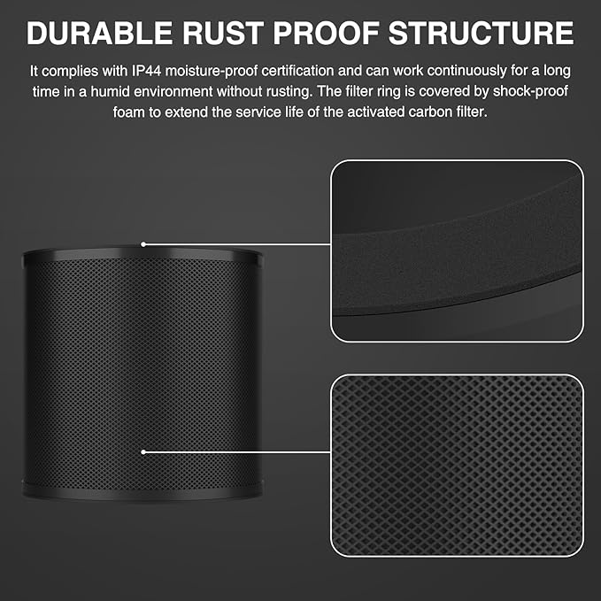4 Inch Replacement Air Carbon Filter, Smellines Control Filtration - Image 6