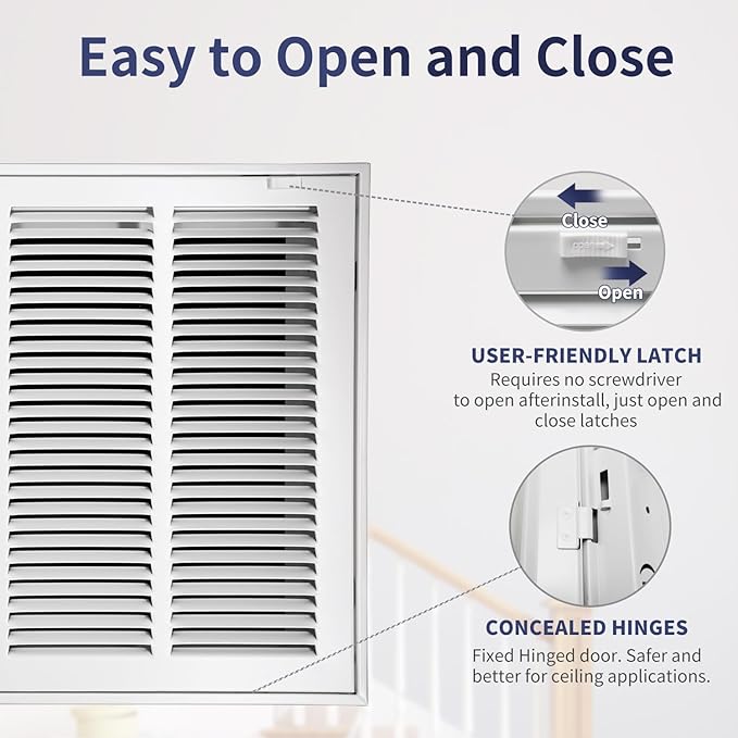 30"W x 14"H Steel Return Air Filter Grille - Image 4
