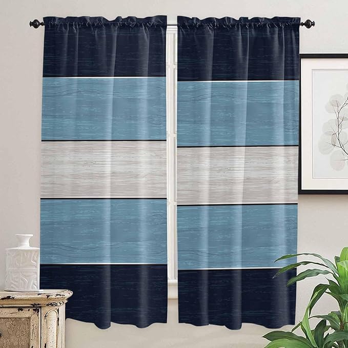 Vintage Country Woodcuts Window Valance Curtains, 2 Panel - Image 7
