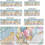 Kitchen Valances for Window, Spring Easter Eggs Rabbit Flower Light Filtering - Image 2