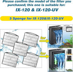 TARARIUM Turtle Tank Filters Material 5PCS Low Water Level Filters Replacement - Image 2
