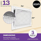 Simply 20x24x1 Air Filter, Merv 13, 6 Pack, - Image 3