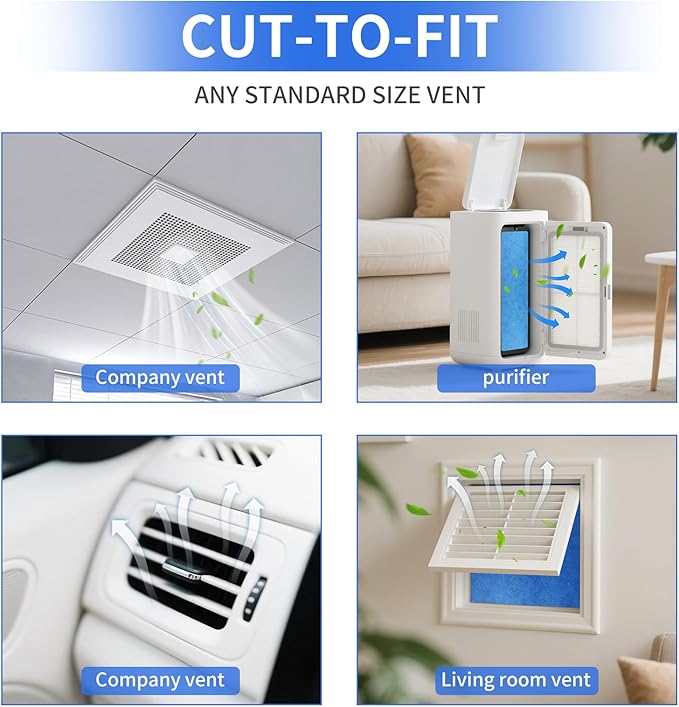 Air Vent Filters, MERV 8 Reusable 3-Layer Air Vent Filter - Image 2