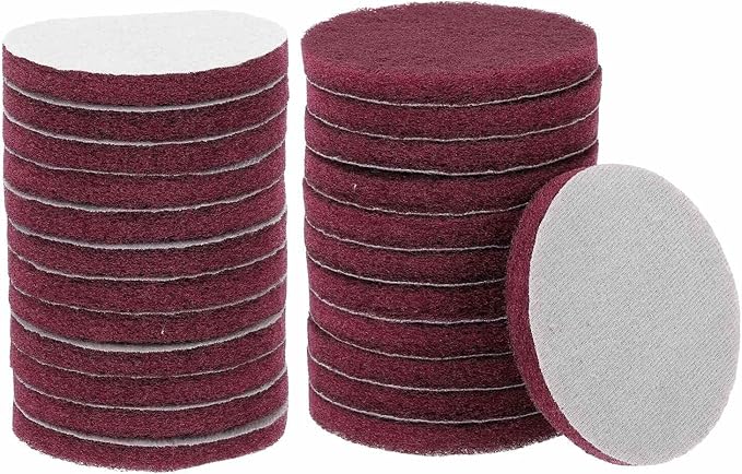 HARFINGTON 24pcs Scrubber Scouring Pads 400 Grits 4 Inch Drill Power Brush Hoop by HARFINGTON
