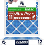 MervKing 20x20x1 Air Filter Actual Size: 19.7" x 19.7" x 0.75" MERV 11 MPR by MervKing