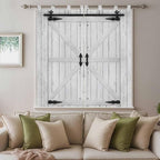 Farmhouse Wood Grain Bedroom Curtains 72 Inch Length, Window Curtains Tab Top - Image 9