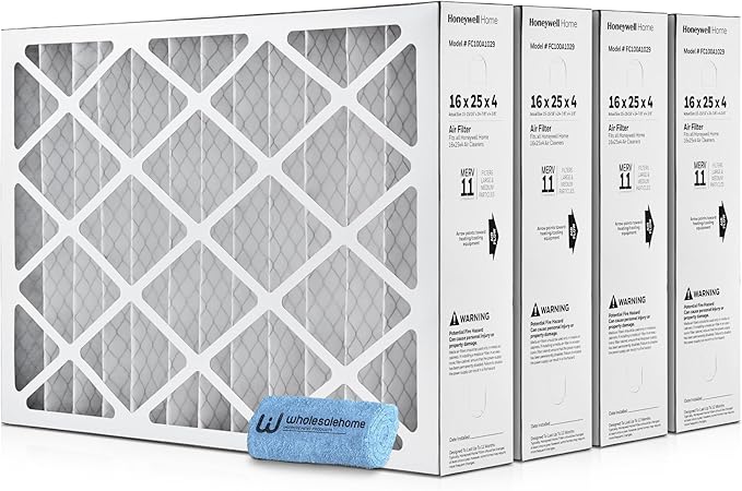 16x25x4 Air Filter Replacement MERV 11, FC100A1029 Pleated HVAC AC Furnace by Wholesalehome