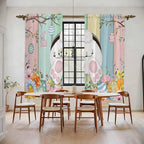 Easter Window Curtains 72 Inch Long 2 Panel Set, Rod Pocket Long Curtains & by Unknown