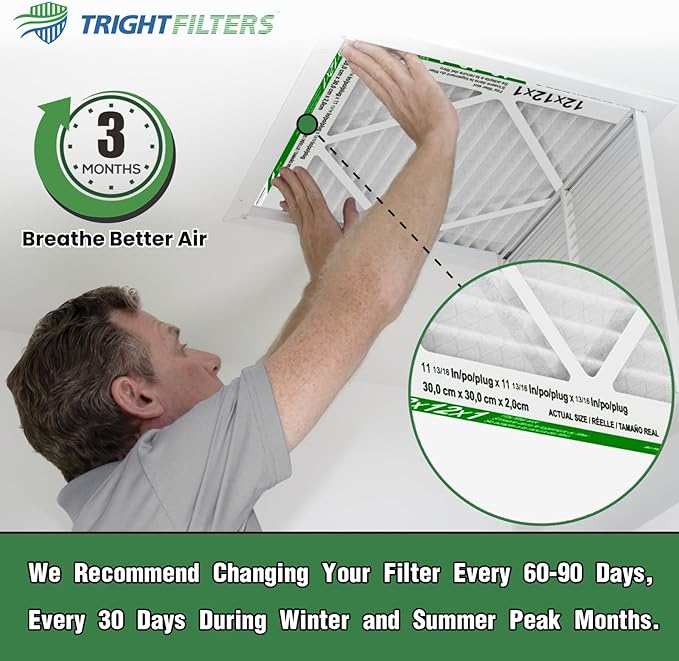 12x12x1 Air Filter 6 Pack, Durable MERV 8 Pleated Home HVAC AC Furnace Filters - Image 7