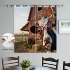 Farm Cows Living Room Curtains 84 Inch Length, Window Curtains Tab Top - Image 4