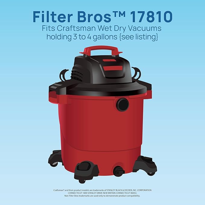 Filter Bros 17810 Large Debris Replacement Fits Craftsman Shop Vacuums 3-4 Gal - Image 3