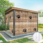 Wood Grain Outdoor Curtains for Patio Claws Animals Wooden Brown Waterproof - Image 7