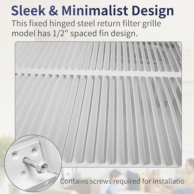 14"W x 14"H Steel Return Air Filter Grille - Image 3