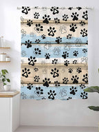 Sheer Curtains 63 Inch Length, Vintage Farmhouse Rustic Wooden Grain Privacy - Image 2
