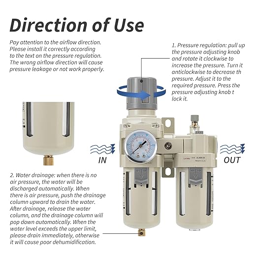 Industrial Air Compressor Filter Regulator Lubricator Unit - Image 5