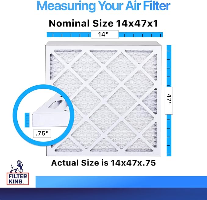 Filter King 14x47x1 Air Filter | 4-PACK | MERV 8 HVAC Pleated A/C Furnace - Image 2