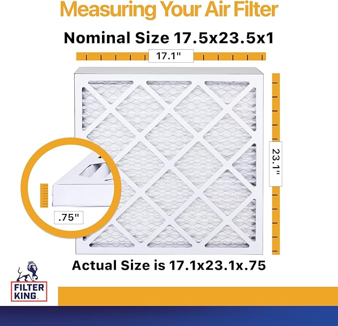 Filter King 17.5x23.5x1 Air Filter | 12-PACK | MERV 13 HVAC Pleated A/C Furnace - Image 2
