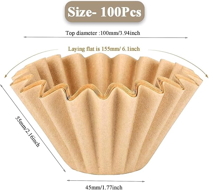 1-2 Cup Brown Coffee Filters, Small Coffee Maker, Single Serve Coffee Pot - Image 2