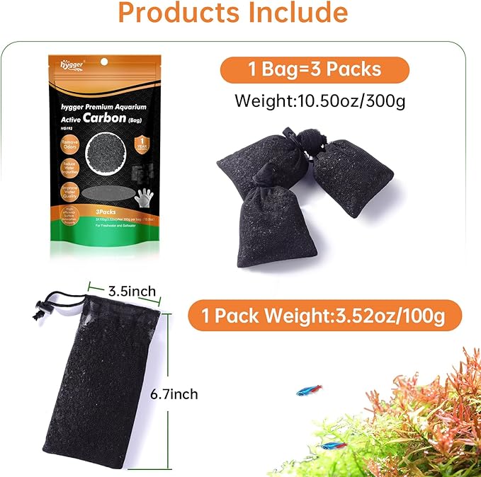 hygger Aquarium Activated Carbon, Premium Natural Coconut Shell Activated - Image 5