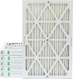 Glasfloss 16x25x2 MERV 10 2" Inch Pleated Air Filters Box of 6. Actual Size: by Glasfloss