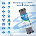 1 Micron 2.5" x 10" Whole House CTO Carbon Water Filter Cartridge Replacement - Image 4