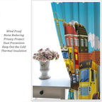 Kids Cartoon Construction Window Curtains, Funny Construction Site Cars and - Image 5