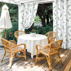 Leaf Outdoor Curtains for Patio Summer Jugal Leaves Pastoral Plant Waterproof - Image 4