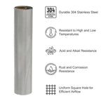 PATIKIL 40" L x 10" W Woven Wire Mesh, 100 Mesh 304 Stainless Steel Air Vent - Image 3