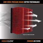 HIGHFLOW High Performance, Pre-Oiled Disposable Engine Air Filter PA99479X | - Image 5