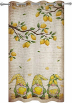 Summer Gnome Outdoor Curtains for Patio Gnome Lemon Leaf Vintage Waterproof - Image 9