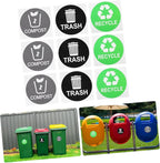 9pcs Trash Can Stickers for Waste Sorting Self-Adhesive Garbage Classification - Image 3