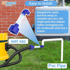 AC Drain Line Cleaner Tool, Universal HVAC to PVC Adapter - Image 4