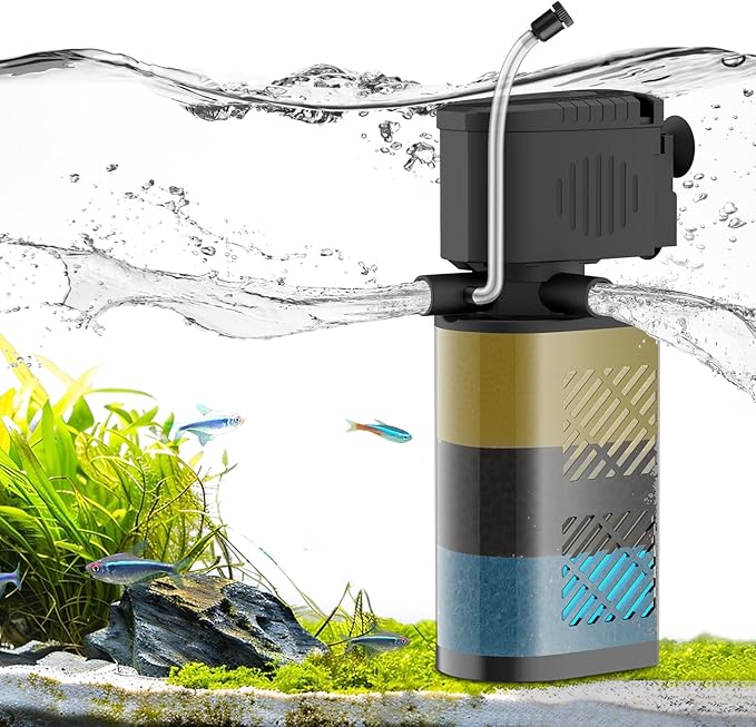 Aquarium Filter for 60-100 Gallon Tanks, Internal Large Fish Tank Filter by Devopet