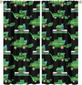Kids Agriculture Machine Window Curtains, Farm Equipment Tractors Transport by SHElifestyle