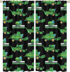Kids Agriculture Machine Window Curtains, Farm Equipment Tractors Transport by SHElifestyle