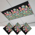 Fluorescent Light Covers for Ceiling Lights Colorful Flowers Magnetic Light by Home+L6