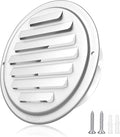 6'' Shiny Silver Paint Stainless Steel Air Vents, Louvered Grille Cover Vent by puunkeey